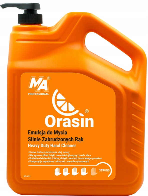 EMULSJA ŻEL DO MYCIA SILNIE ZABRUDZONYCH RĄK ORASIN 5L 20-B38 MOJE AUTO