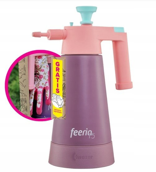 OPRYSKIWACZ FEERIA POJEMNOŚĆ 1.5L LAWENDA Z RĘKAWICZKAMI KW WCO.2150