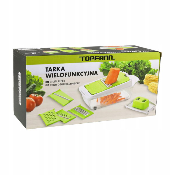 TARKA do WARZYW KRAJALNICA SZATKOWNICA WIELOFUNKCYJNA 5w1 TARKA KUCHENNA
