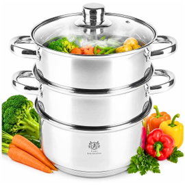 GARNEK DO GOTOWANIA NA PARZE PAROWAR 4,3L 22CM GARNEK INDUKCJA GAZ GARNKI