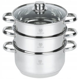 GARNEK DO GOTOWANIA NA PARZE PAROWAR 3,3L 20CM GARNEK INDUKCJA GAZ GARNKI