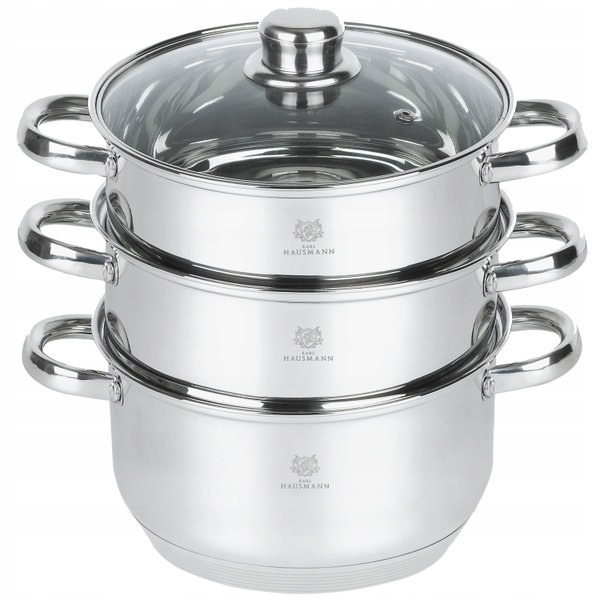 GARNEK DO GOTOWANIA NA PARZE PAROWAR 3,3L 20CM GARNEK INDUKCJA GAZ GARNKI