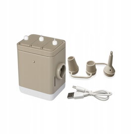 MATERAC DMUCHANY DWUOSOBOWY NA AKUMULATOR 300kg + LAMPKA W POMPCE usb-c