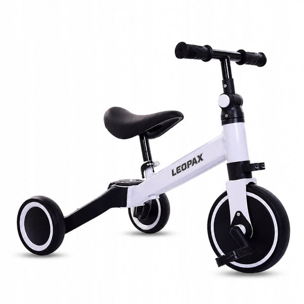 Rowerek ROWER LEOPAX biegowy trójkołowy 3w1 z pedałami + PROWADNIK + LAMPKA