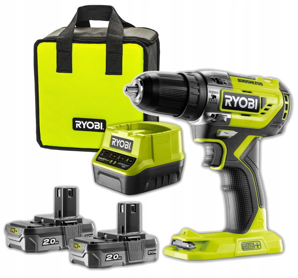 RYOBI R18PD5-220S WIERTARKO-WKRĘTARKA UDAROWA AKU 18V 2x2AH BEZSZCZ TORBA
