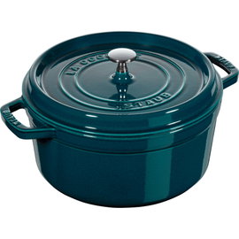 Staub La Cocotte garnek żeliwny okrągły 6.7 ltr morski ORYGINAŁ FRANCJA
