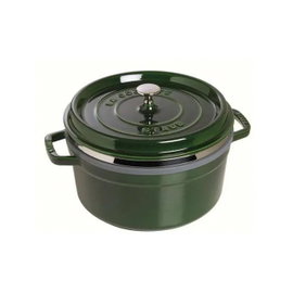 Staub La Cocotte Garnek żeliwny okrągły z wkładem 5.2 ltr, zielony