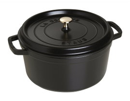 Staub La Cocotte Garnek żeliwny okrągły 6.7 ltr, czarny