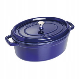 Staub La Cocotte Garnek żeliwny owalny 6.7 ltr, niebieski ORYGINAŁ FRANCJA