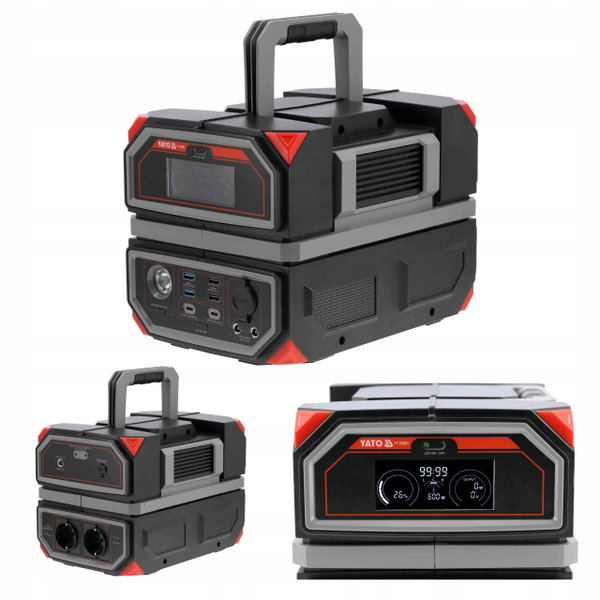 YATO PRZENOŚNA STACJA ZASILANIA 600W 504Wh 230V MOBILNA BAZA ZASIL YT-83091