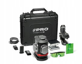 Laser akumulatorowy wieloliniowy 360° zielony PRO TYXER 4DG ZestawPLUS