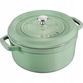 Staub La Cocotte garnek żeliwny okrągły 5.2 ltr, miętowy