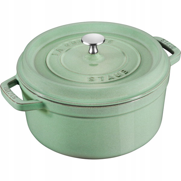 Staub La Cocotte garnek żeliwny okrągły 5.2 ltr, miętowy