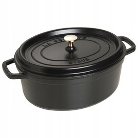Staub La Cocotte Garnek żeliwny owalny 5.5 ltr, czarny FRANCJA - ORYGINAŁ