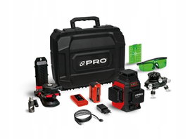 PRO LASER KRZYŻOWY WIELOLINIOWY 3D 3x360° ZIELONA WIĄZKA AQ3DG PLUS