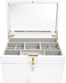 Pudełko na biżuterię potrójne (białe) Loves Luxury Classic Stackers