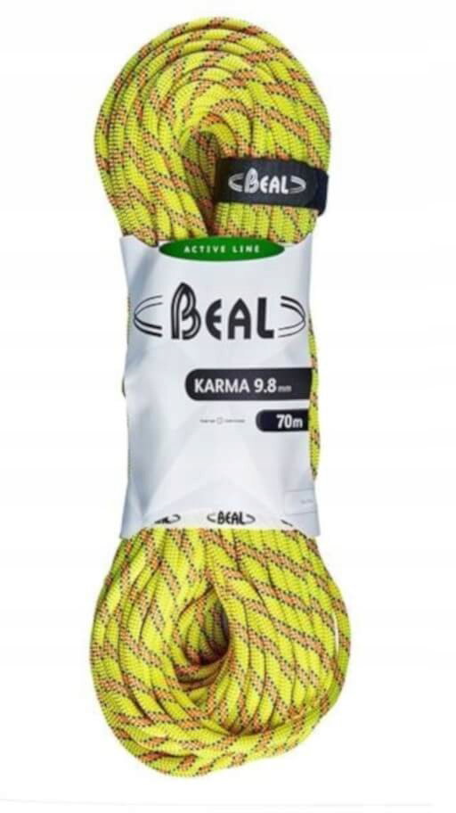 BEAL Lina wspinaczkowa dynamiczna Karma 9.8Mm 70M żółta