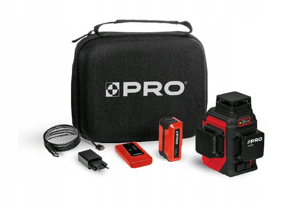 PRO LASER WIELOLINIOWY PRO-AQ3DR CZERWONA WIĄZKA 30m +TORBA USB