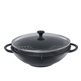 Wok żeliwny z rusztem i pokrywą 36 cm Provence Kuchenprofi