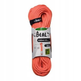 BEAL Lina wspinaczkowa dynamiczna Karma 9,8Mm 80M pomarańczowa