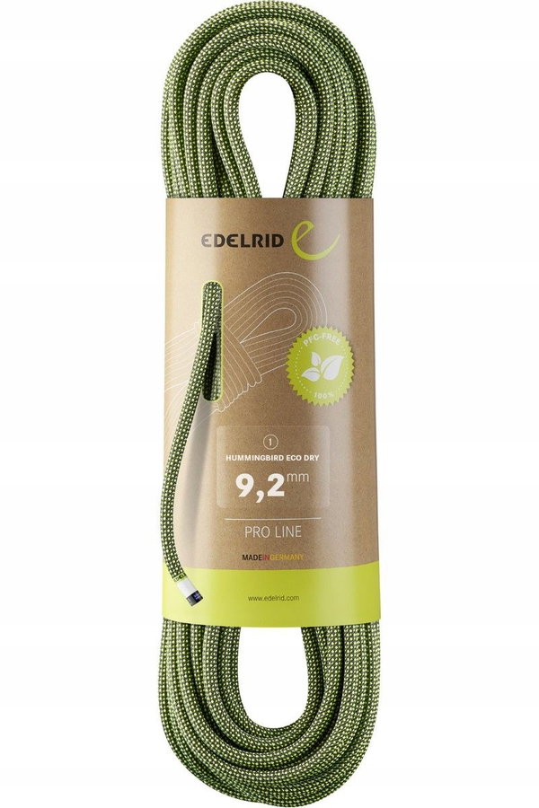 EDELRID Lina dynamiczna Hummingbird Eco Dry 9,2mm 60m - Night - Citrus