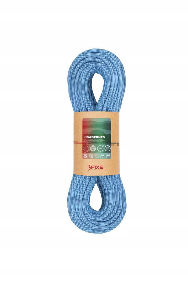 FIXE CLIMBING Lina dynamiczna Sadernes 9.8mm Dry 80m niebieska