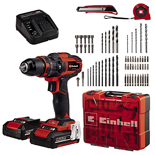 EINHELL WIERTARKO-WKRĘTARKA UDAR AKU 2x2Ah 18V WALIZKA TE-CD 18/40 Li-i +64