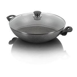 Ballarini Ferrara wok 2H z pokrywką 36 cm GRANITIUM Stay-Cool łapki :)