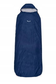 Śpiwór turystyczny Salewa Micro II 850 Quattro-Blue Depth 210x75cm prawy
