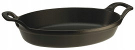 Staub Owalne naczynie 24x16cm czarne żeliwne FRANCUSKIE Sur la Table!