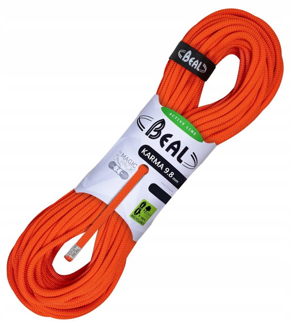Lina dynamiczna Beal Karma 9,8 MM 50M Solid Orange
