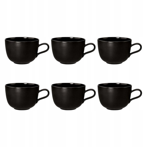 SELTMANN LIBERTY VELVET BLACK Zestaw 6 filiżanek do kawy 380 ml