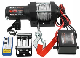 WYCIĄGARKA ELEKTRYCZNA 12V 1590KG WCIĄGARKA LINOWA SAMOCHODOWA LAWETY 12M