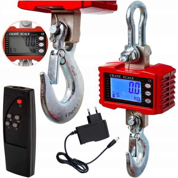 WAGA ELEKTRONICZNA HAKOWA 2000KG Z PILOTEM I ŁADOWARKĄ MAR-POL M90169