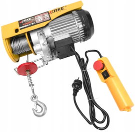WYCIĄGARKA ELEKTRYCZNA BUDOWLANA 230V WCIĄGARKA LINOWA NA LINĘ 600KG 1050W