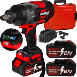 AKUMULATOROWY 21V KLUCZ UDAROWY 2000NM 3/4" BEZSZCZOTKOWY ELEKTRYCZNY 2x4Ah
