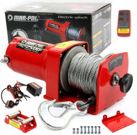 ZESTAW 1133 KG WYCIĄGARKA LINOWA 2500 LBS 12V ELEKTRYCZNA M80762 + PILOT
