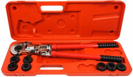 ZACISKARKA DO RUR PEX PRASKA PRASA HYDRAULICZNA Z OBROTOWĄ GŁOWICĄ 16-32mm