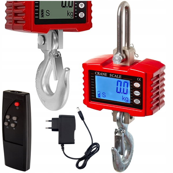 WAGA ELEKTRONICZNA HAKOWA 1000KG Z PILOTEM I ŁADOWARKĄ MAR-POL M90167