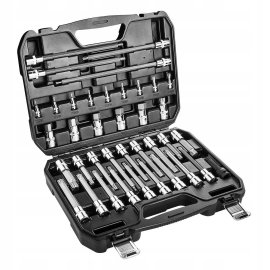 NEO ZESTAW BITÓW BITY I NASADEK TORX HEX RIBE STAR 1/2 38SZT KLUCZE 08-710
