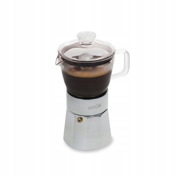 Szklana kawiarka 290 ml (srebrna) Verona La Cafetiere