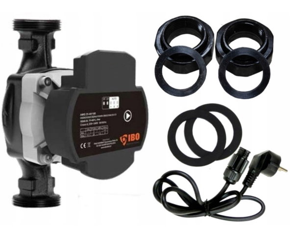 IBO POMPA OBIEGOWA CYRKULACYJNA AMG 25-40/180 ELEKTRONICZNA KABEL +ŚRUBUNKI