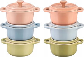 STAUB GIFT GIVING 6x Mini cocotte okrągły 10 cm, wielokolorowe