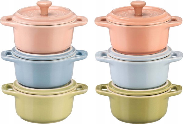 STAUB GIFT GIVING 6x Mini cocotte okrągły 10 cm, wielokolorowe