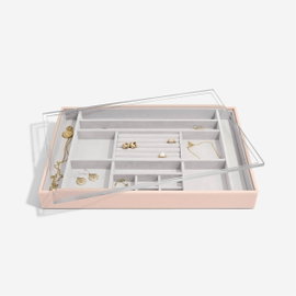 Organizer na biżuterię + pokrywka (różowy) Supersize Stackers