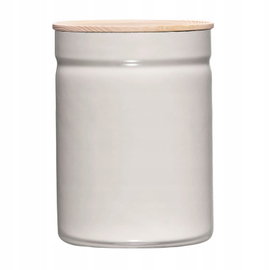Riess Pojemnik kuchenny z drewnianą pokrywą 2,2l Light Grey