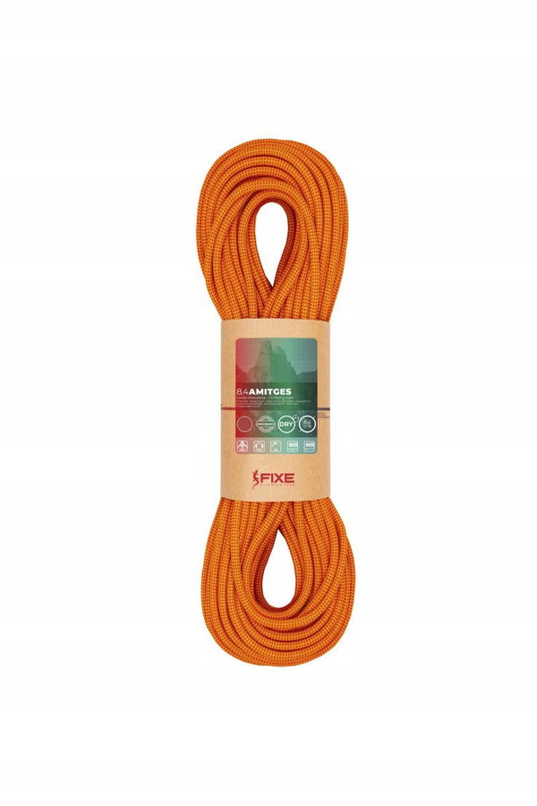FIXE CLIMBING Lina dynamiczna Amitges 8.4mm Dry 50m pomarańczowa