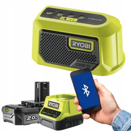RYOBI GŁOŚNIKI MINI 18V ONE+ LED GŁOŚNIK BLUETOOTH +2Ah RBTM18-120GL