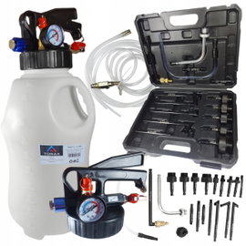 ZESTAW POMPA DO WYMIANY OLEJU SKRZYŃ AUTOMATYCZNYCH DSG 10L + 13 ADAPTERÓW