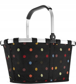 Kosz zakupowy w grochy (czarny) Carrybag Reisenthel